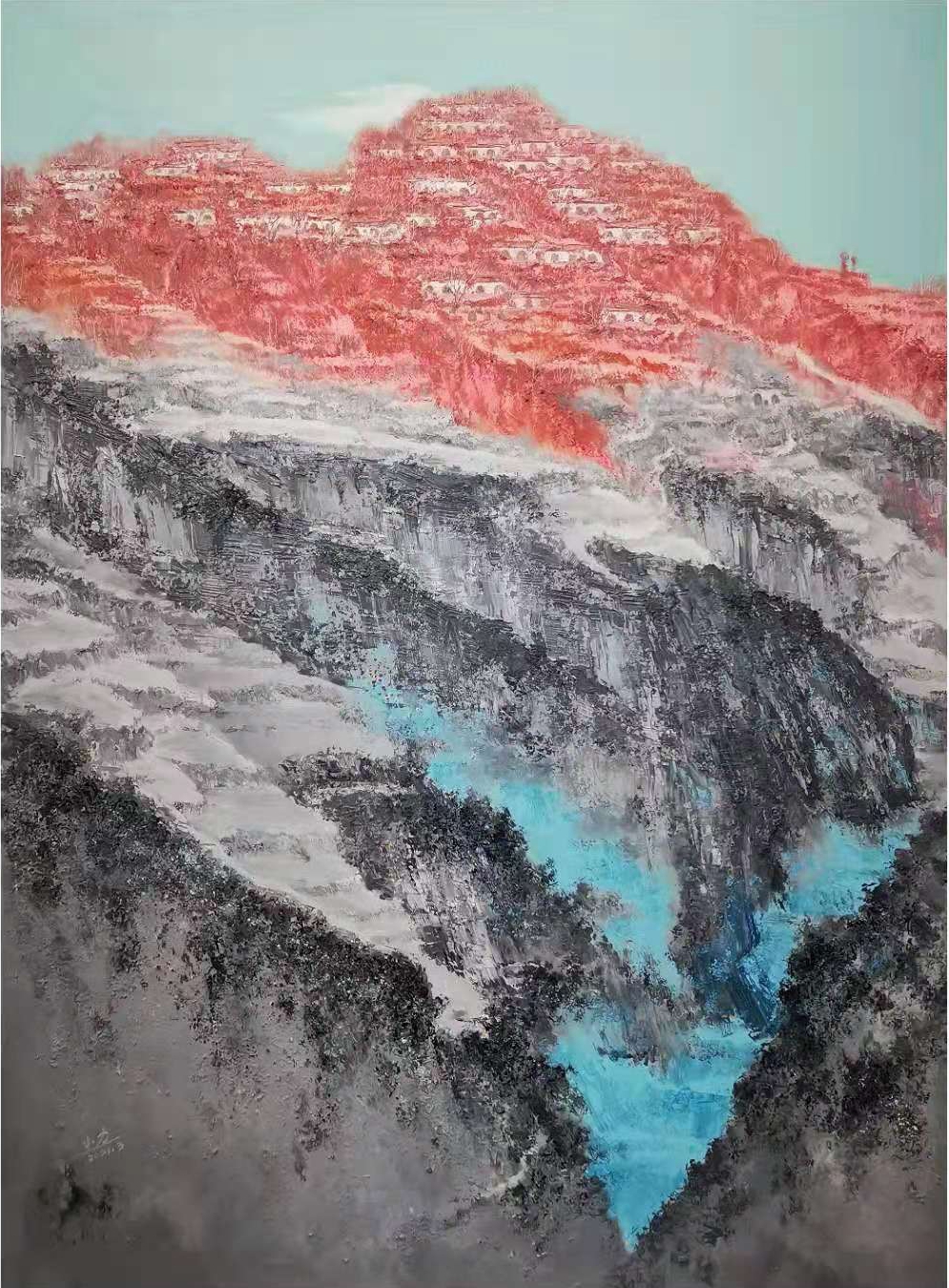 黄小力《多少回梦里回故乡之二》油画 110x150cm 2021年3月 云鼎4118网站 电话18903886261_副本